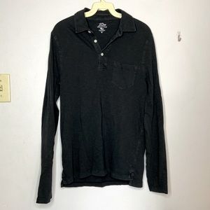 J.Crew Men's Long Sleeve Casual Polo Shirt Size S